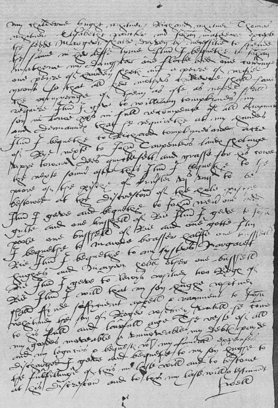 Will of John Whitney, 1566, page 3.jpg