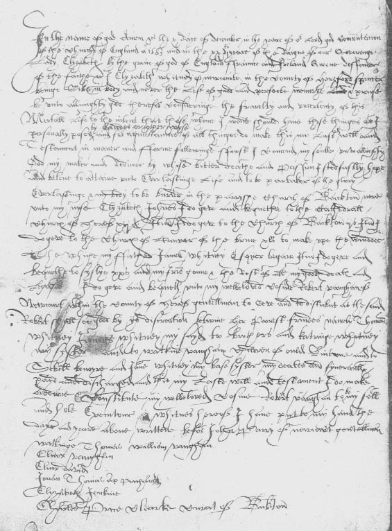 Will of Elizabeth Whitney of Newcourt, 1583.jpg